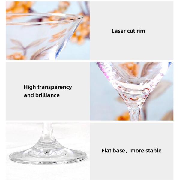 145ml Margarita Cocktail Glass Stemless For Drinking Customization