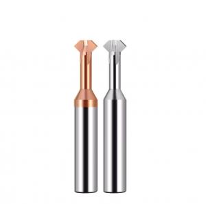Cheap 90 Degree Carbide End Mill , Double Angular Deburring Chamfering Milling Cutter for sale