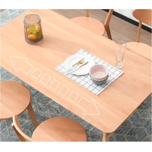 Cheap Modern Dining Room Solid Wood Table Rectangle Shaped Simple Design for sale