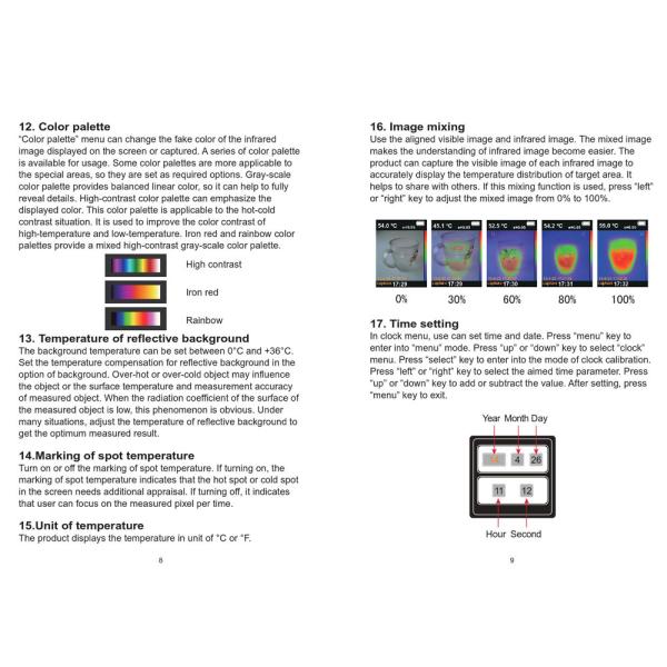 Professional Handheld Thermometer Thermal Imaging Camera Portable Infrared Thermometer IR Thermal Imager Infrared Imagin