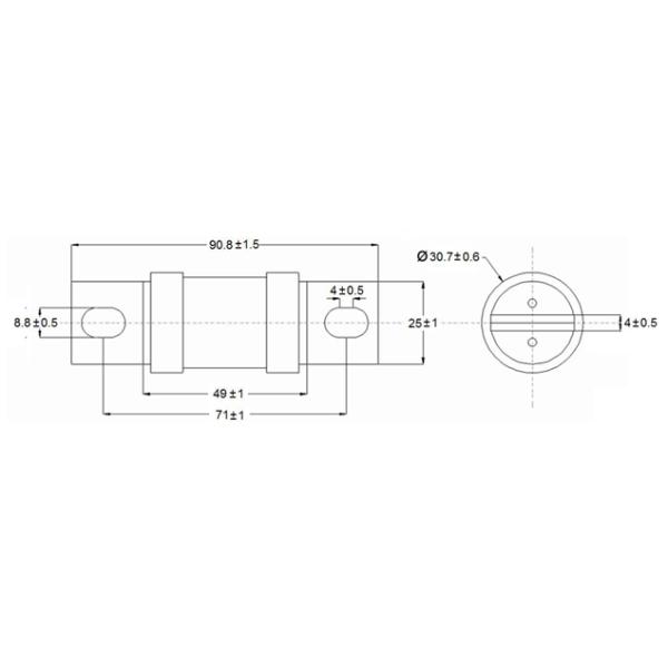 500V 300A Battery Protection Electric Vehicle Fuse For Energy Car Charging