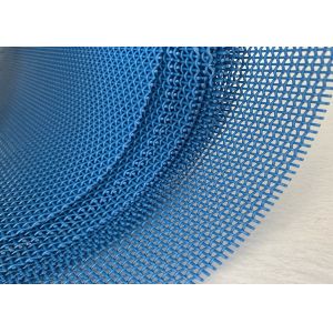 Blue Color Square Hole Polyester Mesh Belt Dryer Woven Mesh Screen Fabric