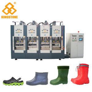 Cheap Servo System Plastic Shoes Making Machine For EVA Foaming Slipper Sandals Shoes Boots With 300-400 Pairs/ Hour for sale