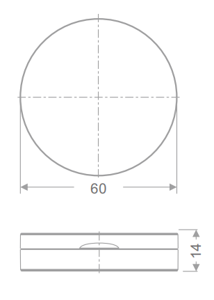 GC702 Compact Solid Powder Case With Mirror