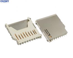 Cheap Gold Plated Micro Sd Card Holder , Full Copper Long Sd Memory Card Connector for sale