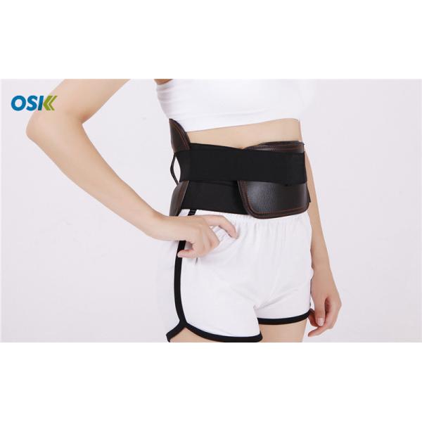 Brown Leather Body Braces Support Lumbar Back Belt For Systemic Blood Circulation