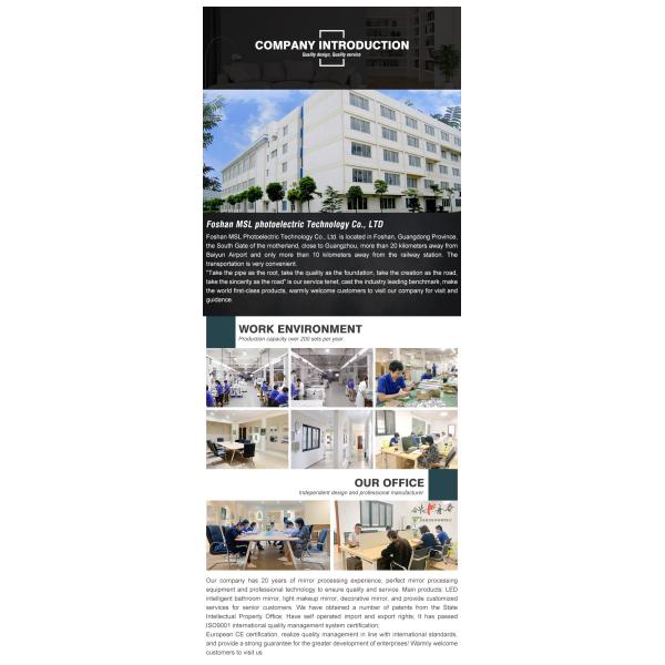 Wall Mounted LED Square Mirror 6000K LED Illuminated Bathroom Mirror Customized