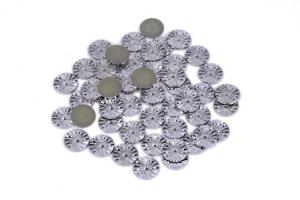 Cheap Aluminum 2mm Hotfix Rhinestones , Silver Color Flat Back Nail Heads for sale