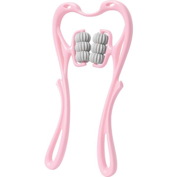 PP and TPR material neck massager blue and pink color easy use six wheel neck and shoulder massager