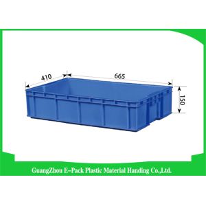 Cheap 33L Plastic Stacking Boxes PP , Plastic Storage Crates Rectangle Folding for sale