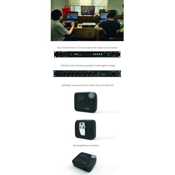 Wireless Studio Intercom 100 16 Users Duplex For Professional Event Audio Video