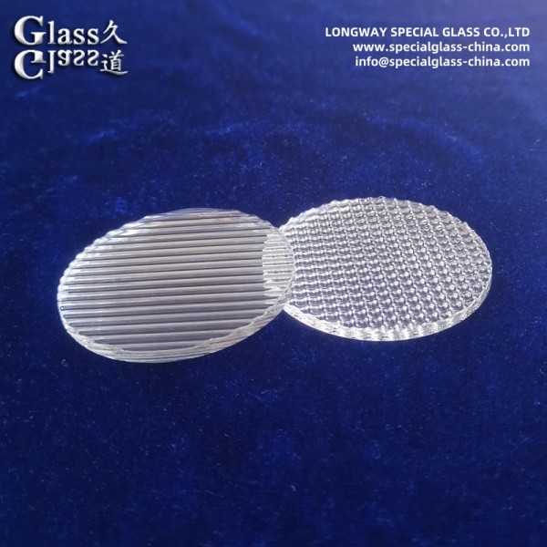 Durable Textured Borosilicate Glass Lens For Diffused Led Lighting Fixtures