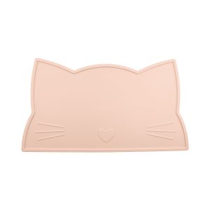 China Cat Face Kids Silicone Placemat , Silicone Dining Table Mat Heat Resistant Waterproof feeding mat on sale