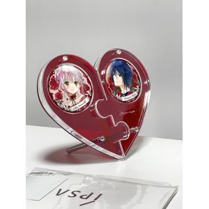 Stylish Heat-shape Acrylic Cartoon Figure Badge Holder Plexiglas Holder for