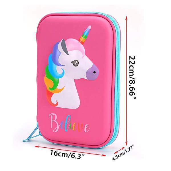 w9 inch Debossing Logo EVA Pencil Case Waterproof