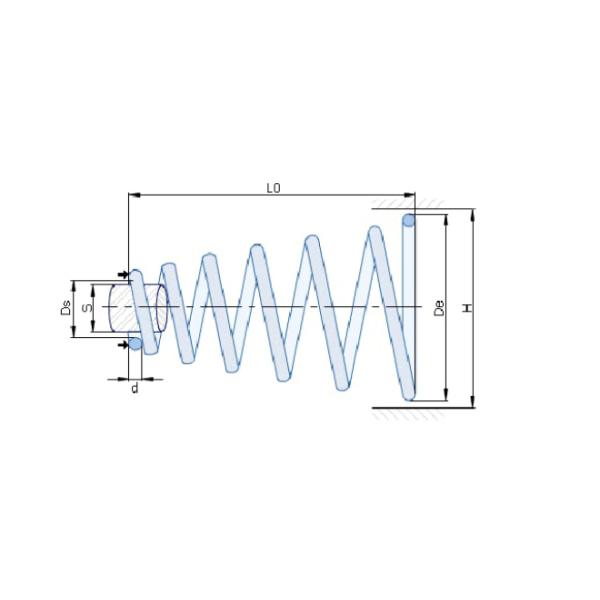 65mn Conical Compression Helical Coil Spring for Switch