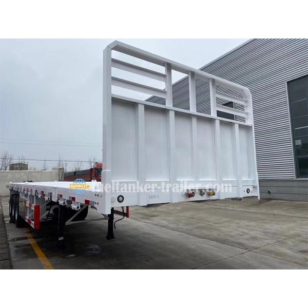 Mechanical Suspension 3 Axle Flatbed Container Trailers