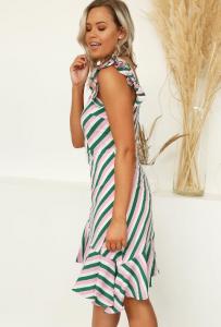 Cheap hot selling new design dress women stripe print summer dress for sale