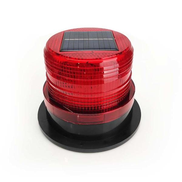 Solar DC 10-110V LED Rotary Flashing Strobe Red Warning Light Flashing Beacon Light