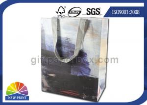 Cheap Personalized 190g White Kraft Paper Shopping Bags Full Color Printing SGS Approval for sale