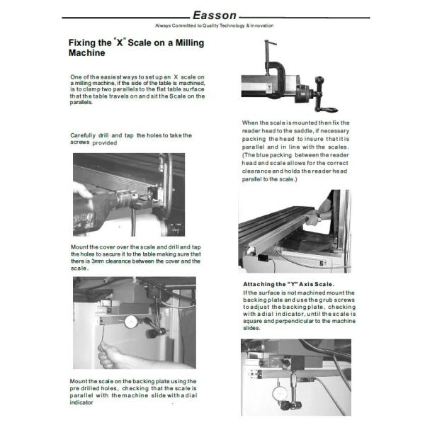Easson 50 - 1000 mm Lcd Dro Digital Readout Glass Scale Linear Encoder