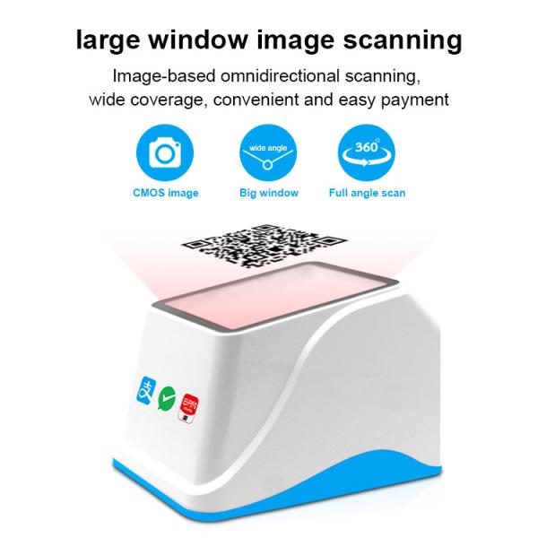 Alipay Wechat POS Barcode Scanner 2D Desktop Mobile Qr Code Payment