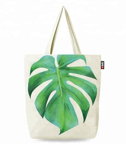 Custom silk screen printed Cotton material handle style blank natural cotton canvas bag without logo bagplastics bagease