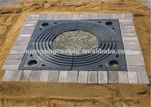 China Decoration Cast Iron Grating And Frame Wear Resistant For Outdoor Tree on sale
