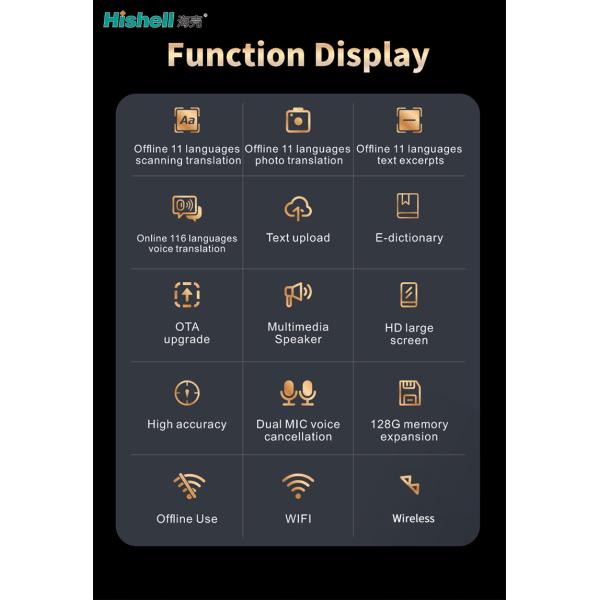 RoHS Text ABS Voice Language Translators Pen Scanner 116 Languages