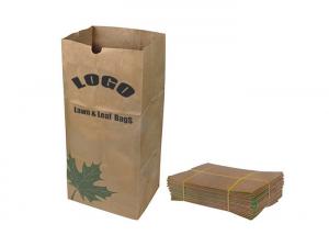 Cheap Lawn And Grass Paper Garbage Bag Square Bottom Brown Color Biodegradable for sale
