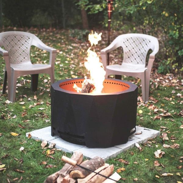 33'' Outdoor Living Fire Pits Steel Mammoth Patio Smoke Free