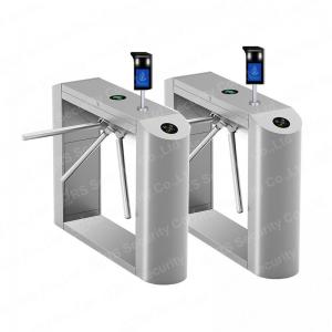 China Barcode Reader Tripod Turnstiles Commercial Office Electric Anti-crush Waist High Door Price on sale