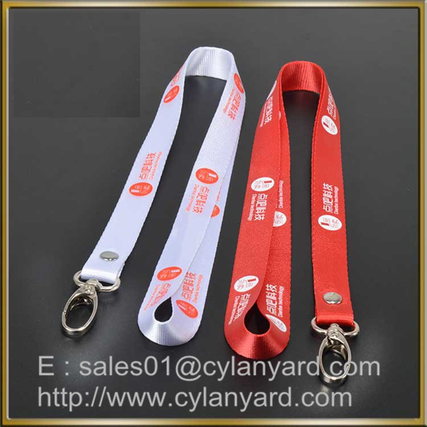 Nylon badge holder lanyards factory China, wholesale print nylon id badge ribbons