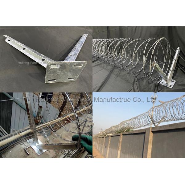 Clipped Concertina Razor Wire Galvanised Steel 300 MM Concertina Fencing
