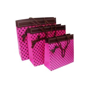 Cheap Lovely C2S Paper Gift Bags With Glossy Lamination, Personalized Paper Hand Bag For Gift Packing for sale