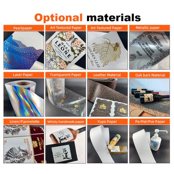 Wine Bottle Gold Red Wine Label Perfume Bottles Metal Sticker With Your ODM Design Printed Color Pantone color Waterproof