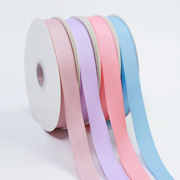 2.5cm Regradable Ribbon Gift Packing Tencel Ribbon Herringbone Ribbon