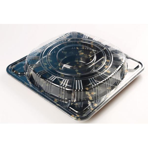 Round Sushi Disposable Food Packaging With Lid , Recyclable Food Containers