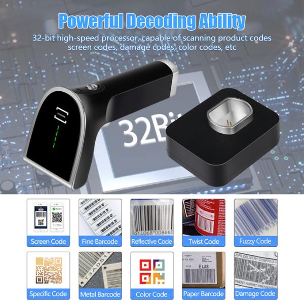 COMS 2D Barcode Scanenr Android Qr Bar Code Reader With Chanrging Cradle