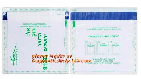 Evidence Paper Document Digital Opaque Bag, cash deposit bag, Security Bags Plastic Deposit PE Bag Cash Envelope Check S