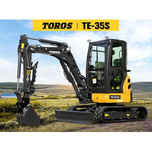 Toros 3.5 Ton Mini Excavator With Kubota Engine Micro Digger Mult Functions bagger