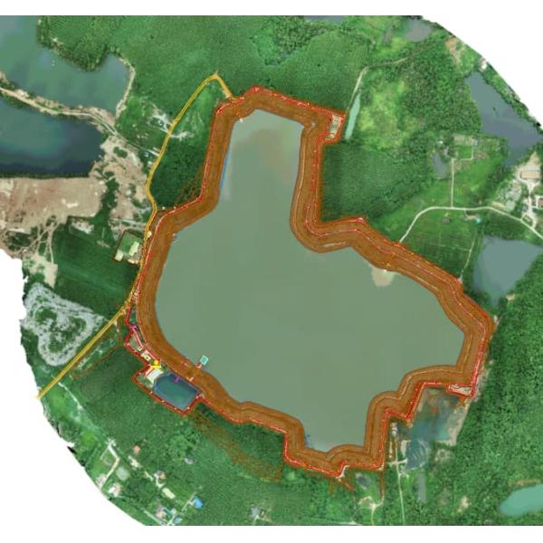 Reservoir Mapping Drone LiDAR Scanning System DEM Output GS-130X HESAI XT32