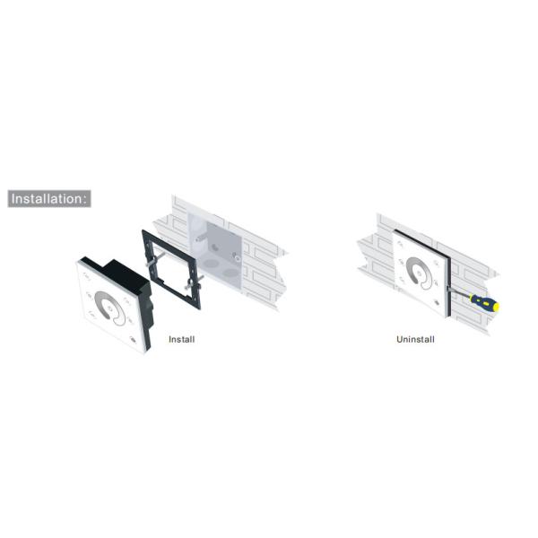 4A/4CH Output Wall Mount LED Controller Touchscreen 5%-100% Dimming Range