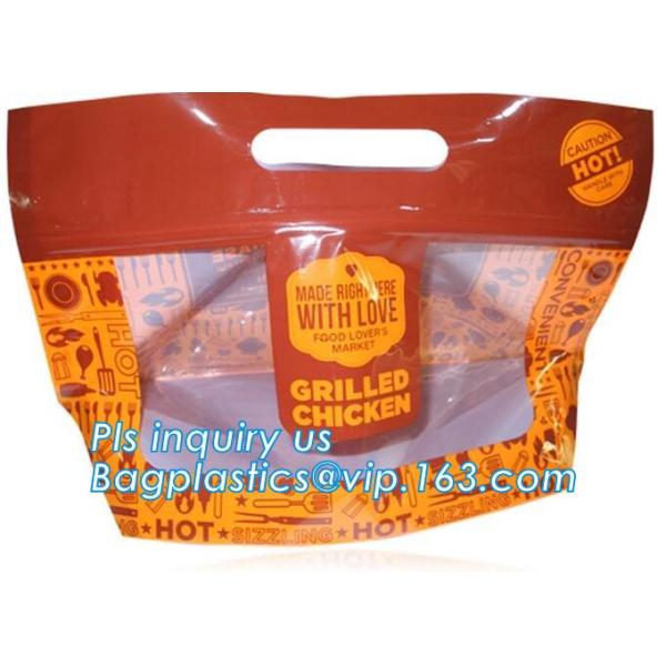 High Quality Rotisserie Chicken Plastic packaging bag Grilled Chicken Bag microwave grilled hot chicken bag Stand Up Roa