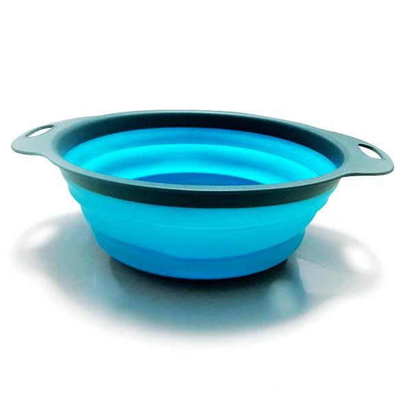 Foldable Collapsible Silicone Colander Fruit Vegetable Washing Basket Strainer