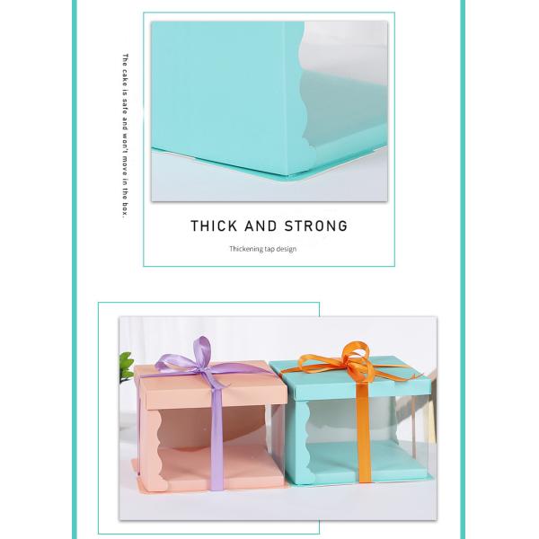Recycled Birthday Cake Gift Packaging Boxes With Transparent Window
