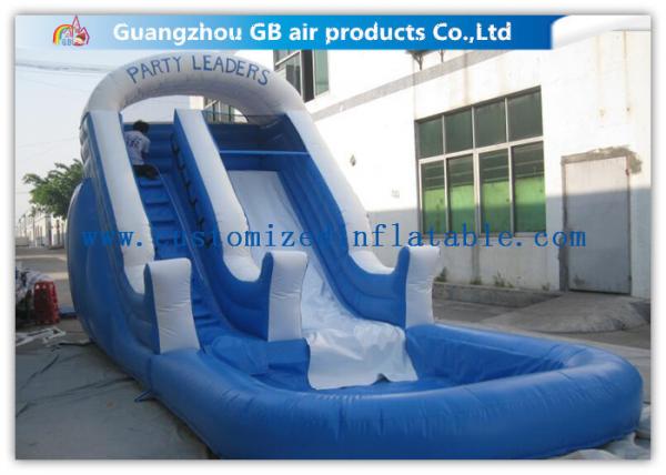 Quality Amusement Park Bounce Round Water Slide Inflatable Slide With Pool wholesale