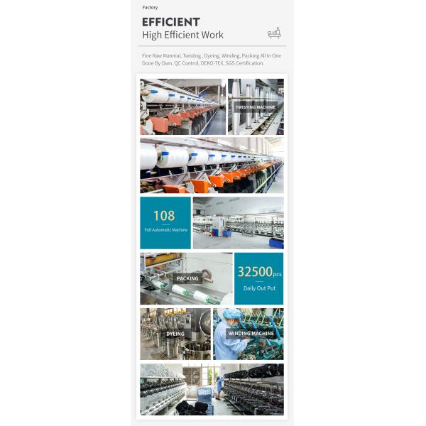 High Tenacity Polyester Thread 210D/2 with Low Shrinkage For Sewing