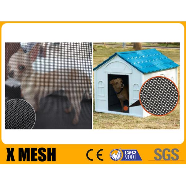 Black And Grey Pet Resistant Mesh Width 60 Inch 30% Pvc Material As Dog Window Screen