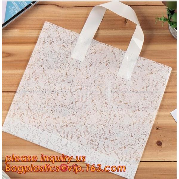 PBAT PLA CORN STARCH BIODEGRADABLE COMPOSTABLE OXO-BIODEGRAABLE D2W EPI ldpe custom made soft flex loop handle bag poly